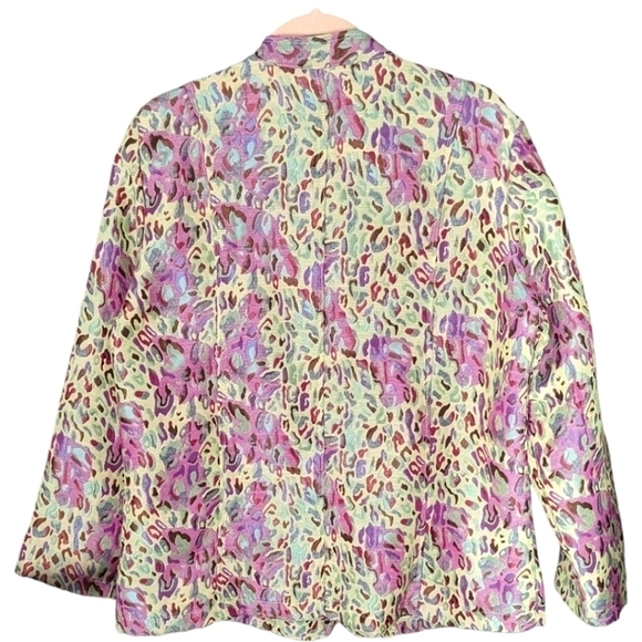 L - Tudor Court | Colourful Cheetah Print Jacket with Silver Cage Buttons - Picture 2 of 9